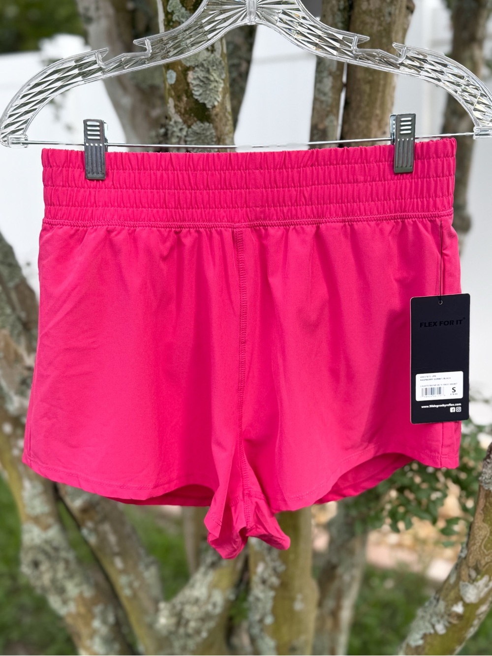 90 Degree By Reflex Run-Free Running Shorts NWT Pink Women’s Small